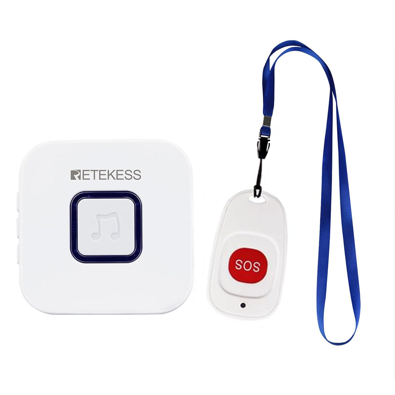 Pulsante Emergenza Retekess TH101 Per Anziani - Campanello Con 52 Suonerie, IP55, Portatile