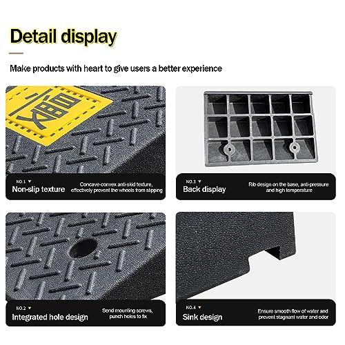 Rampa para Auto de Goma Negra Resistente Altura 3.5in miniatura 3