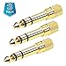 Produktbild Klinke Adapter 6.35mm auf 3.5mm, XCOZU 3 Stück Klinkenstecker Klinken Buchse Aux Audio Adapter Kopfhörer Adapter Vergoldete für Kopfhörer Lautsprecher