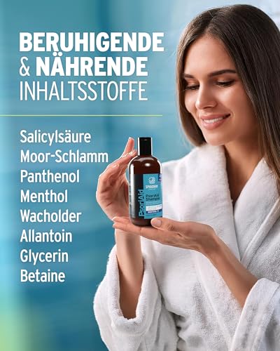 Sphagnum Botanicals Psoriasis Shampoo mit Salicylsäure – Natürliche Formel mit Torf und Menthol für trockene, schuppige & empfindliche Kopfhaut. 400ml