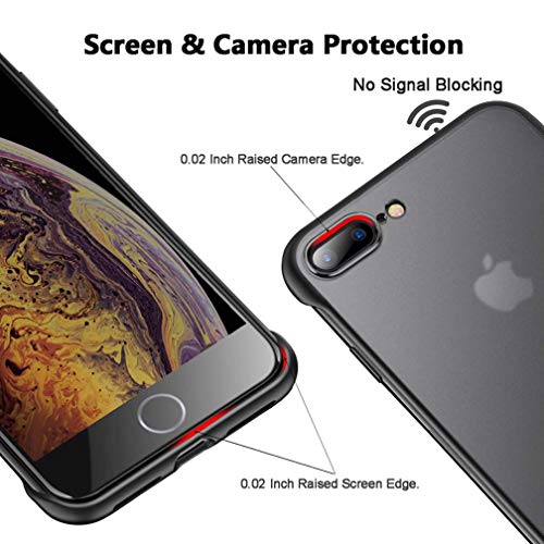 Image of REALCASE Compatible for iPhone 7 Plus / 8 Plus Back Cover | Ultra Thin Translucent Matte Frameless TPU | Shockproof Bumper Back Case Cover for iPhone 7 Plus / 8 Plus (F-Blue)