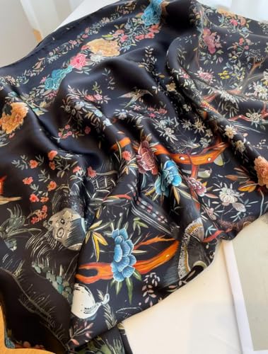 100% Pure Mulberry Silk Scarf 43”*43” Large Square Lightweight Headscarf Women’s Hair Wraps Shawls with Gift Packed3