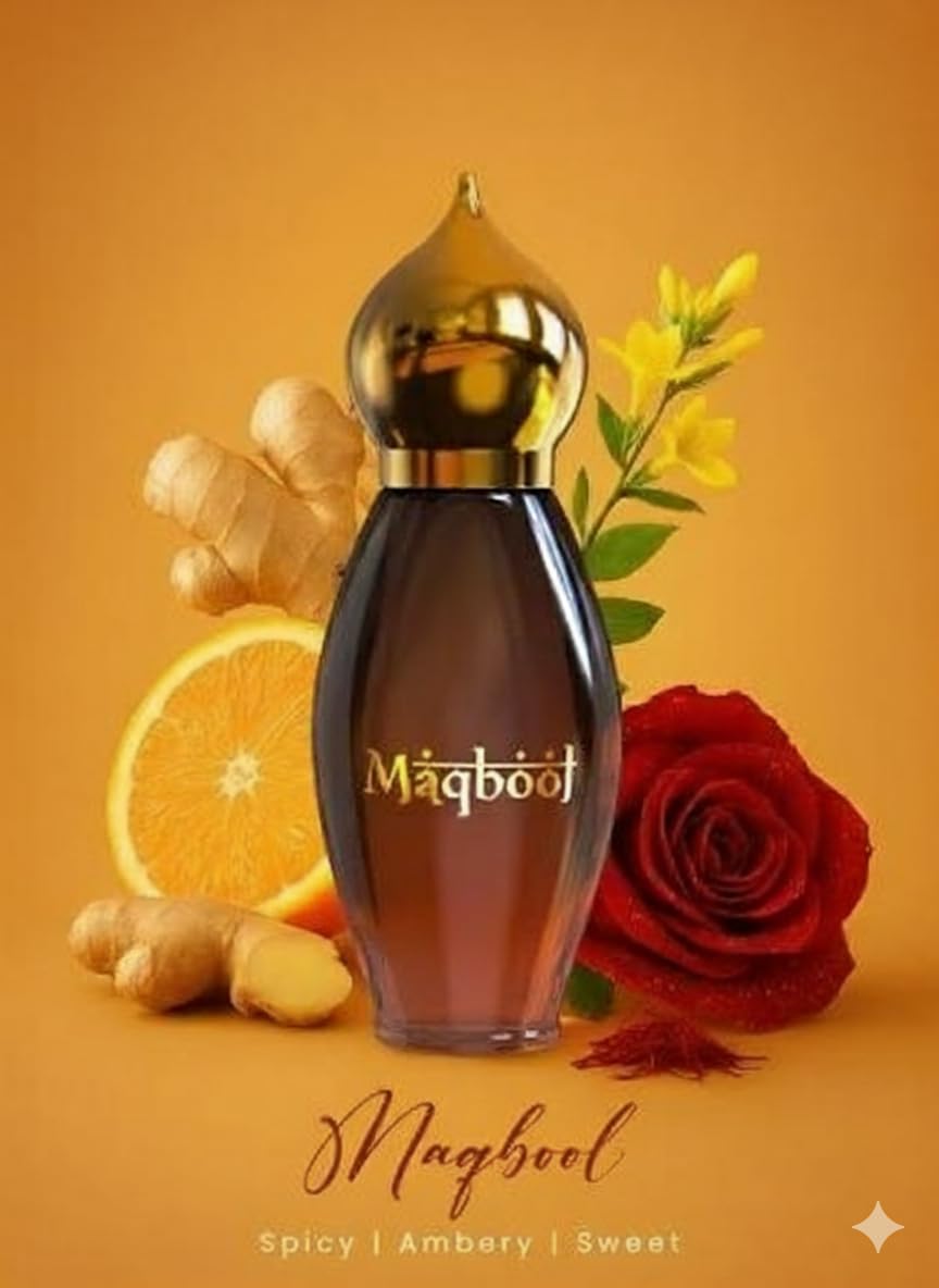 Maqbool Pure attar Perfume Spicy Ambery Sweet Fragrance - No Alcoho - Gold Cap Bottle-image-14