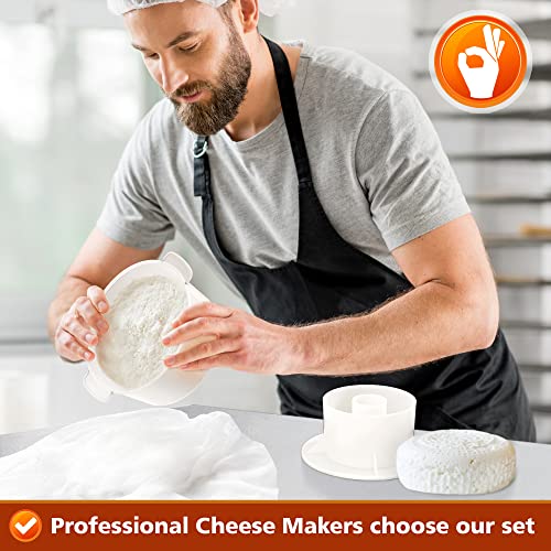 Cheese Mold – Cheese Making Kit 2 pcs – Cheesemaking Supplies – Cheese Set for Press – Paneer Maker – Great for Semi-Soft and Semi-Hard Sheeses – Valentine\'s Day Gift