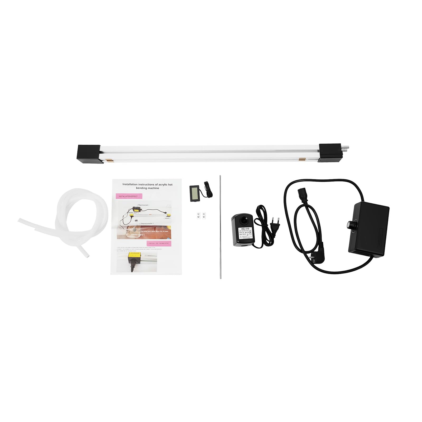 Dobladora acrílica de plástico, 220 V, 60 cm, ancho de calentamiento 1-6 mm | Doblado preciso de paneles acrílicos y plásticos con regulador de temperatura para taller y tecnología publicitaria