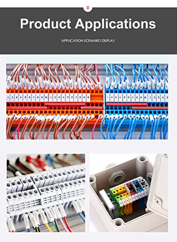 Erayco Din Rail Terminal Block Kit 20 Uk2.5B 12 Awg Gauge Terminal Blocks 20A 600V Ground Blocks Fixed Bridge Jumpers End Covers End Brackets #TOP6