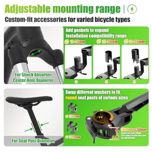 Guardabarros Ajustable para Bicicleta RBRL RL-910, Liberación Rápida Universal para Bicicletas MTB y Ebike 24-29 pulgadas miniatura 3