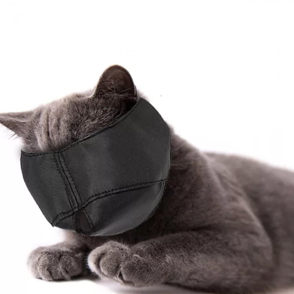 vepoty Nylon Cat Face Muzzle Anti-bite Cat Mouth Guard Muzzle Pet Restraint Mask for Grooming Nail Trimming