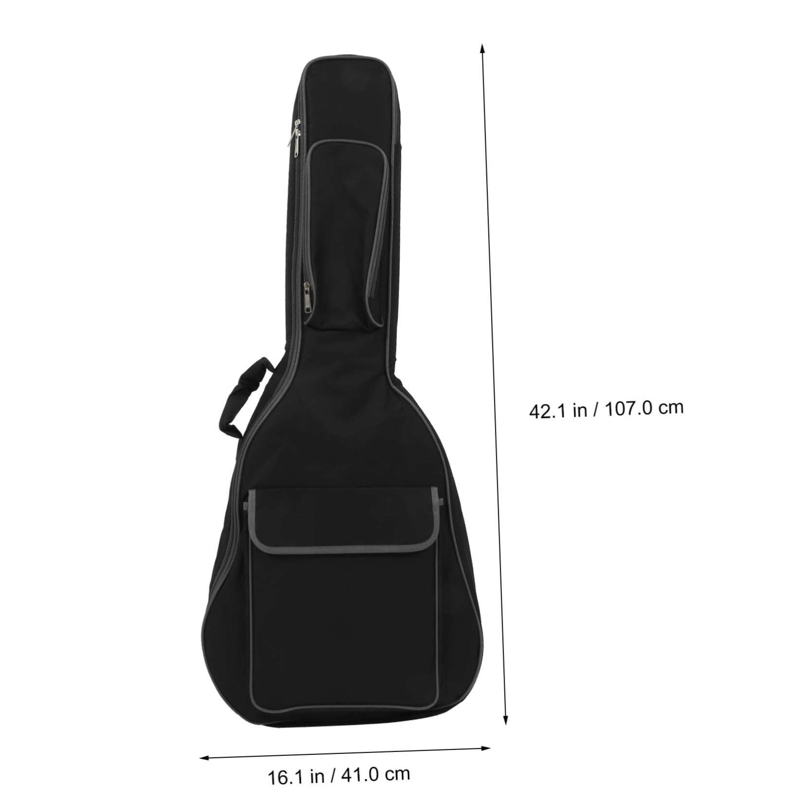 SHOWERORO Folk Guitar Bag 12mm Padding Electric Guitar Carry Bag Oxford Fabric Comfortable Straps Black