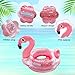 Fudragtn Inflatable Flamingo Unicorn Pool Floats for Kids, 2 Pack Swim Rings with Safety Seat and Handle, Pool Tubes for Floating, Fun Beach Floaties, Summer Party Pool Toys for Toddlers