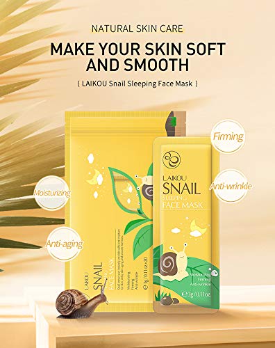 Image of Snail Extract Skin Treatment Mask - Moisturizing, Hydrating, Brightening, Soothing