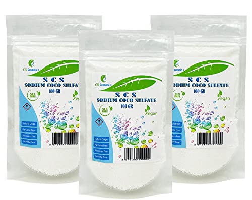 SCS Coco-sulfate de sodium - peut être utilisé dans les pains de shampoing, les shampoings liquides, les nettoyants pour le corps, le gel douche et les pains de douche (300 Gr) Cover