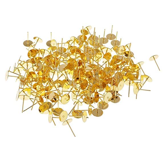 SATRA TRADERS - 100G Blank Post Earring Studs -8mm, Golden (B0BC43JC8M) Amazon Price History, Amazon Price Tracker