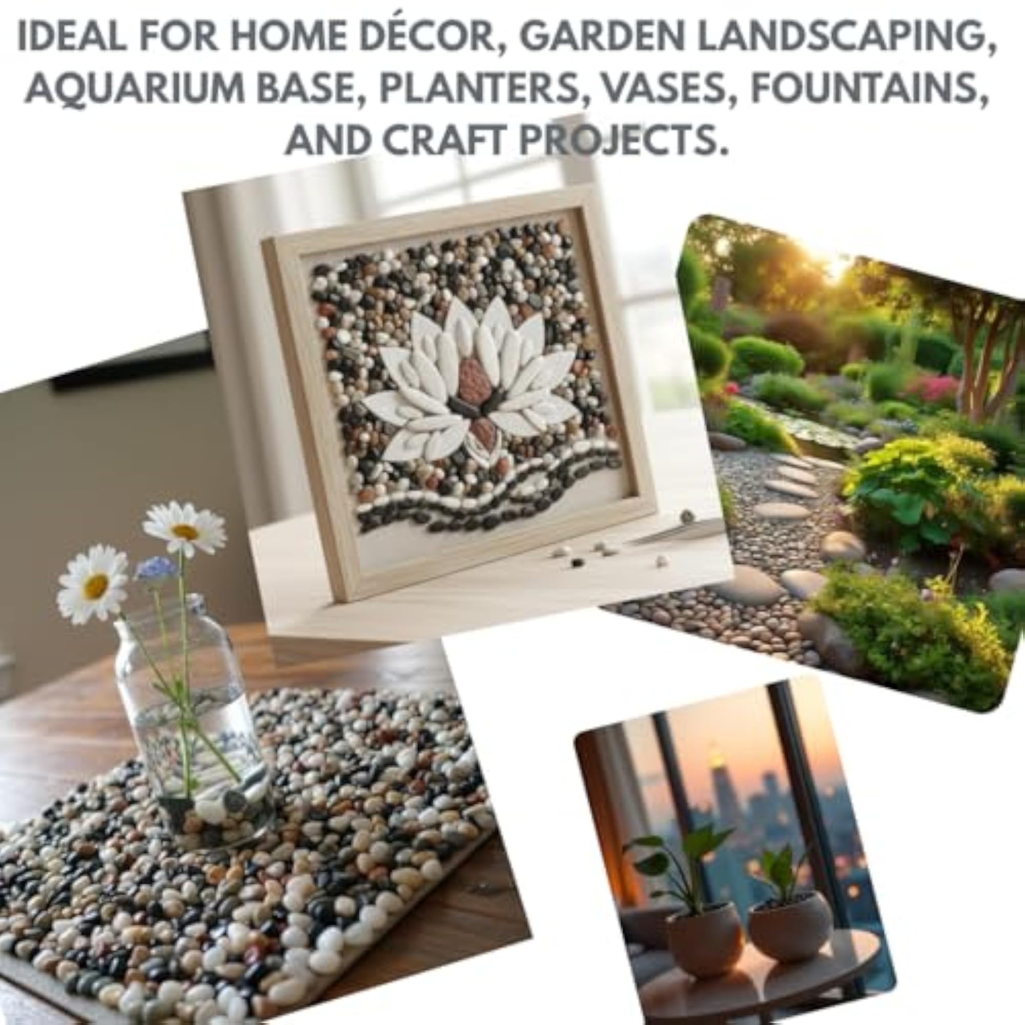 Tiny Pebbles for Aquarium & Garden Decor