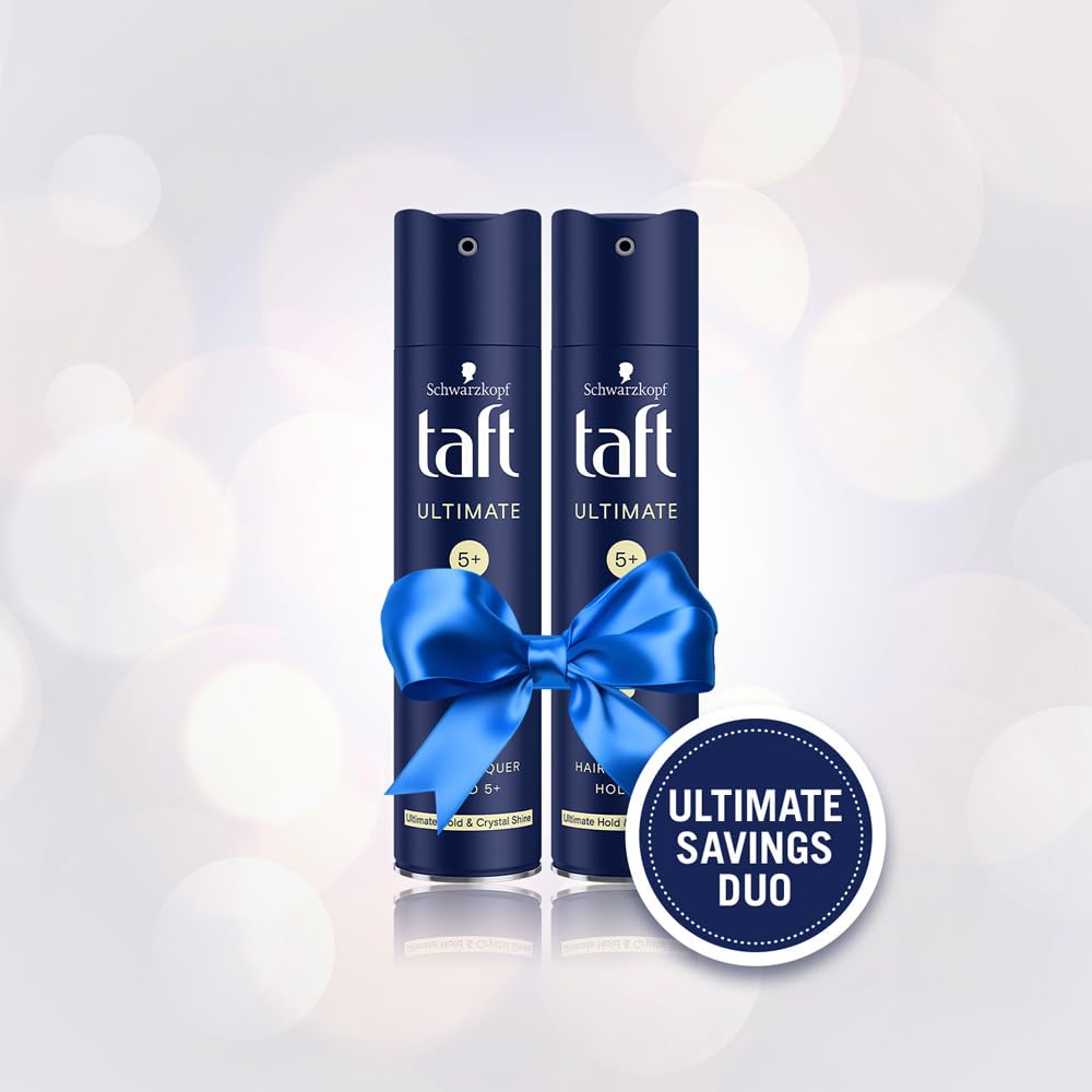 TAFT Schwarzkopf Ultimate Hair Lacquer, For Crystal Shine With Liquid Gloss Effect, Hold 5+ With No Stickiness (Pack of 2)-picture-21