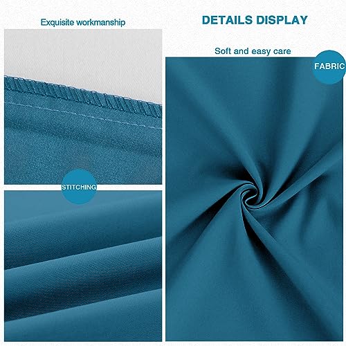 FLXXIE Microfiber Pillow Cases Standard Size, Soft Pillowcases with Envelope Closure, Wrinkle, Stain Resistant Pillow Covers, 20x26, Teal