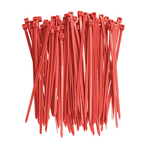 2,5 x 100 mm Bridas de Plástico Rojo Diseño de Autobloqueo Bridas para Cables Brida de Nailon Anti-ultravioleta Cover