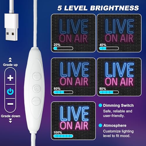 Image of Live On Air Neon Sign On Air Sign Wall Decor for Live Stream
