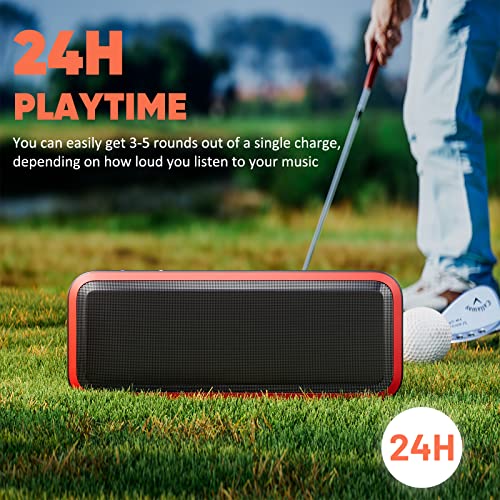 Portable Golf Speaker Bluetooth Wireless Magnetic with Bass Golf Cart Speaker IPX7 Waterproof 30W Stereo Sound 24H Playtime Golf Accessories for Men with Mount Gifts for Golfers - Image 6