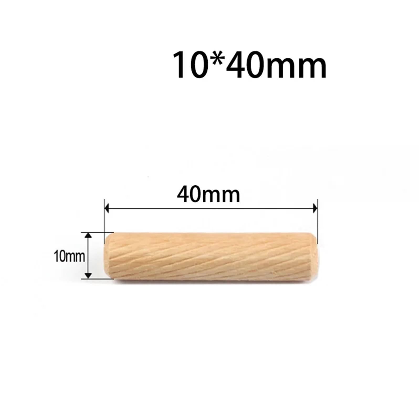 Wspólne kołki łączące, 1000 sztuk/paczka Okrągły 6 * 40 mm 8 10 Szuflada szafki karbowany DIY Obróbka drewna do przyrządów kołków Wiertarka mebli Rzemiosło(10x40)