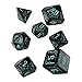 Q Workshop Galactic Black & Blue Dice Set (7)
