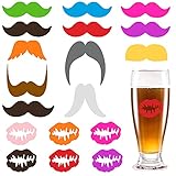 Marqueur en verre à vin en silicone,18 Pcs Silicone Charmes de Verre à Vin marqueurs de verre à vin réutilisables pour les décorations de bar de fête