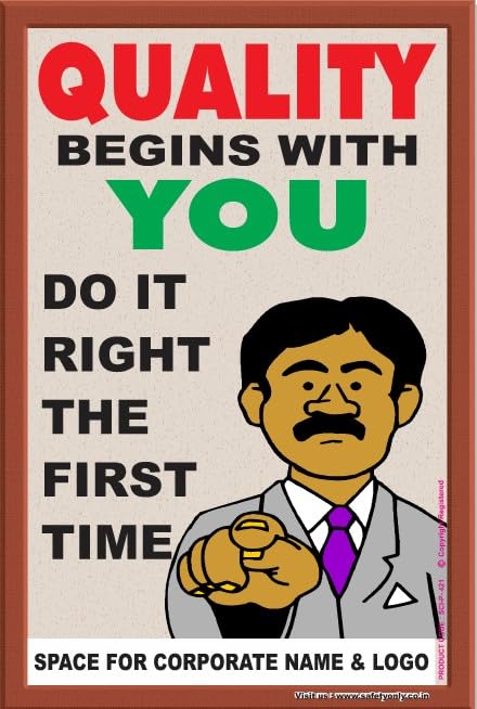 "Quality Begins With You" Wall Art – Motivational Quote Poster for Office, Factory & Workplace – Inspirational Safety & Quality Awareness Decor (Do It Right The First Time) (Multicolor, 2x3 Feet, Star Flex - Unframed)-image-6