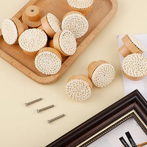NQEUEPN 12pcs Wood Drawer Knobs with 24 Screws - Image 3
