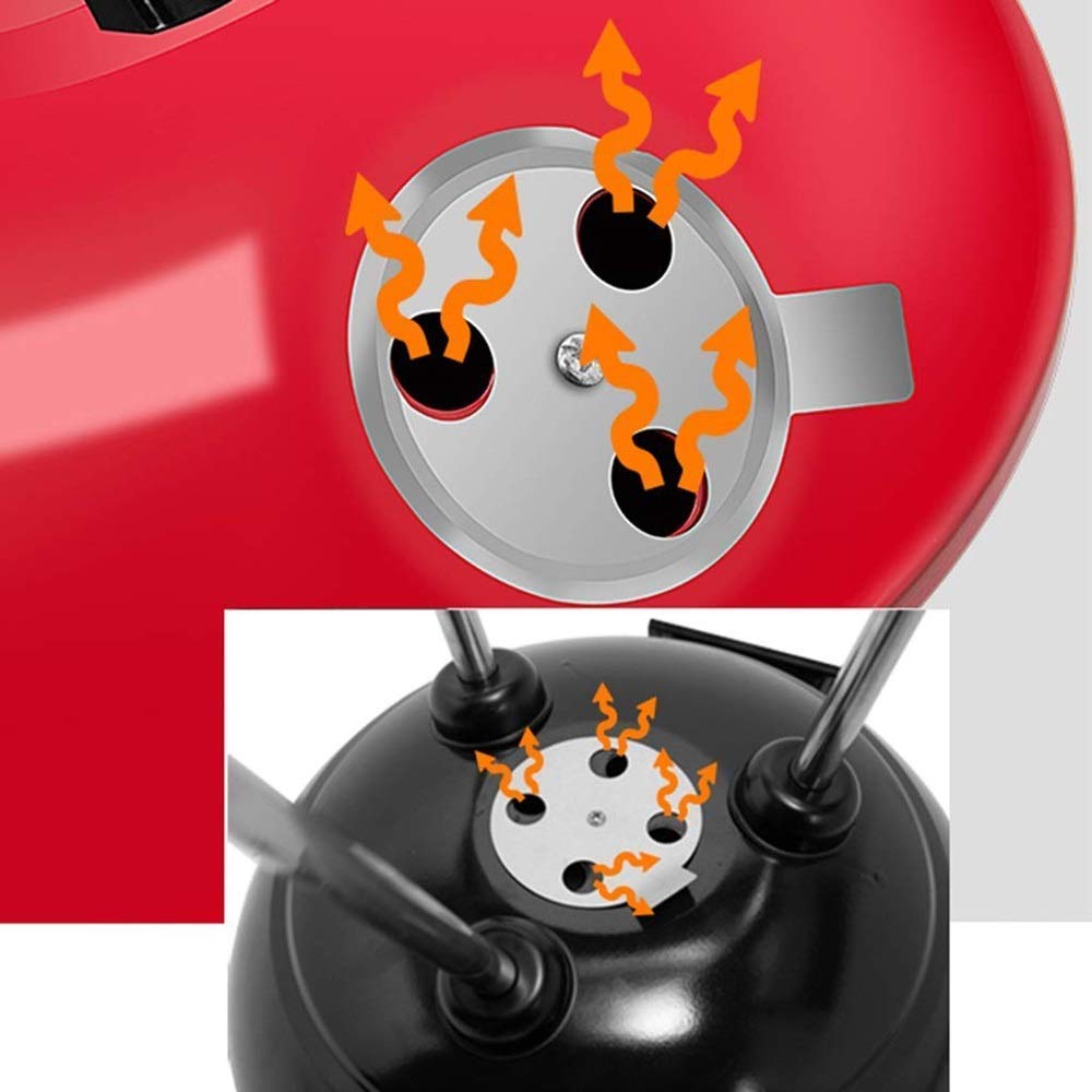 Grill do użytku domowego, piekarnik na węgiel drzewny, przenośna mini półka grilla zewnątrz, mały okrągły z pokrywką, zdejmowany korpus piekarnika ułatwiający czyszczenie,Grill ogrodowy