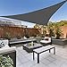 HENG FENG Toldo Vela de Sombra Impermeable Triangular 5x5x7m Poliéster Protección Rayos UV Intemperie para Patio Exteriores Jardín Color Antracita