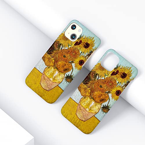 Murlebay Case For Iphone 14, Van Gogh Sunflower Yellow Aesthetic Art Phone Case For Women Girls, Soft Slim Phone Cover For Iphone 14(6.1Inch) #TOP4