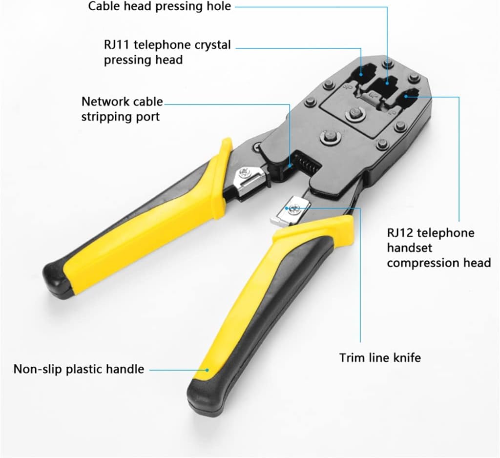 Portable LAN Network Repair Tool Kit Cable Tester AND Plier Crimp Crimper Plug Clamp