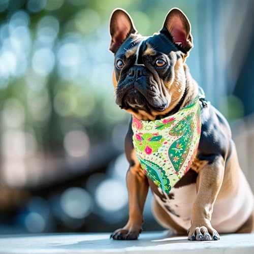 Jpgdn 10Pcs Dog Bandanas Paisley For Xs Small Breed Dog Kerchief Triangle Bibs Scarves Pink Blue Yellow Purple Girl Boy Grooming Costume thumb #5