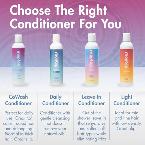 MopTop Cowash Cleansing Acondicionador 8oz para Cabello Rizado y Teñido 6