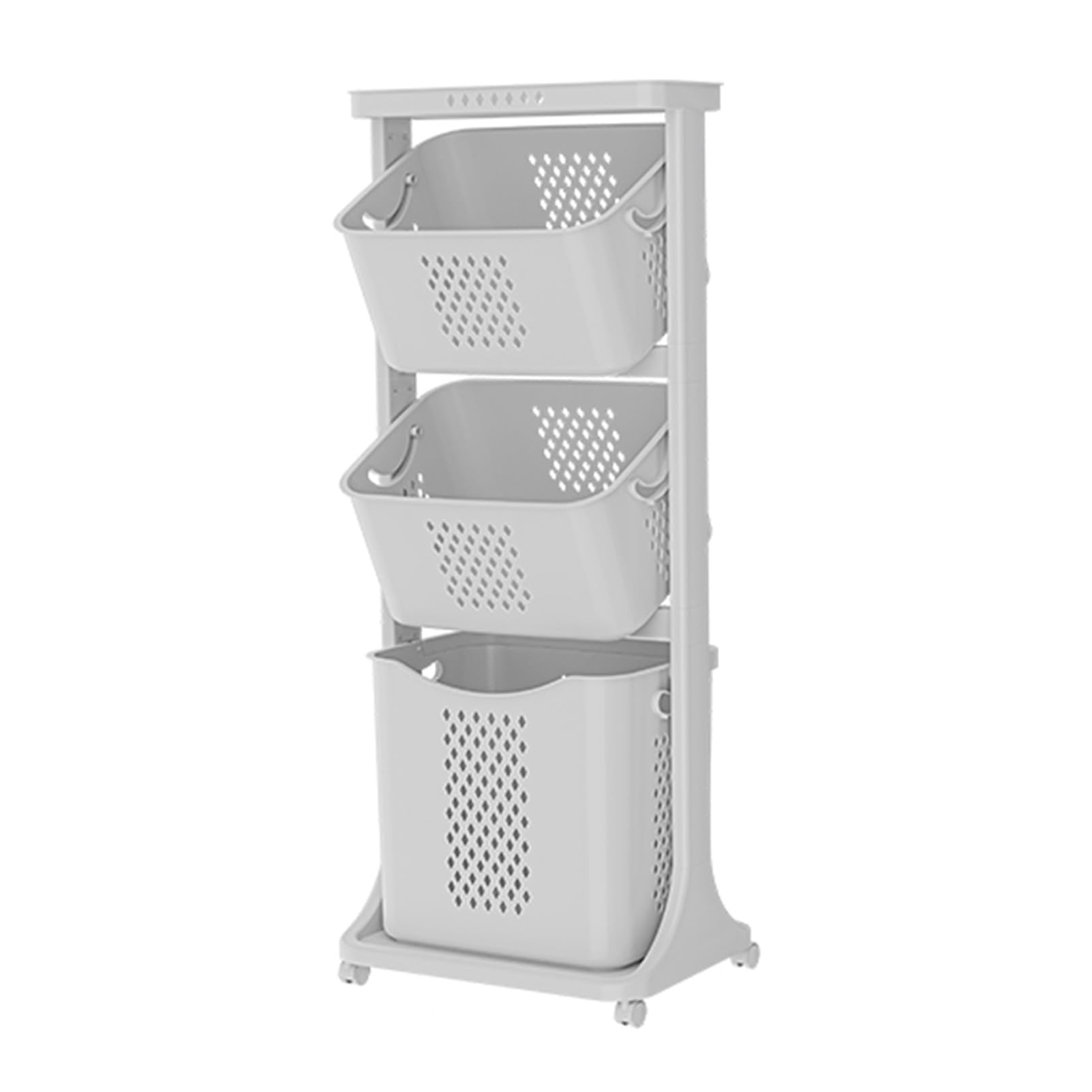 Multifunctional Multi-Layer Environmental Protection Plastic Dirty Clothes Basket, Large Capacity Household put Dirty Clothes Storage Basket, Bathroom Shelf Storage Basket