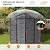 UDPATIO Resin Storage Shed 8x6 FT, Plastic Outdoor Storage Shed for Patio