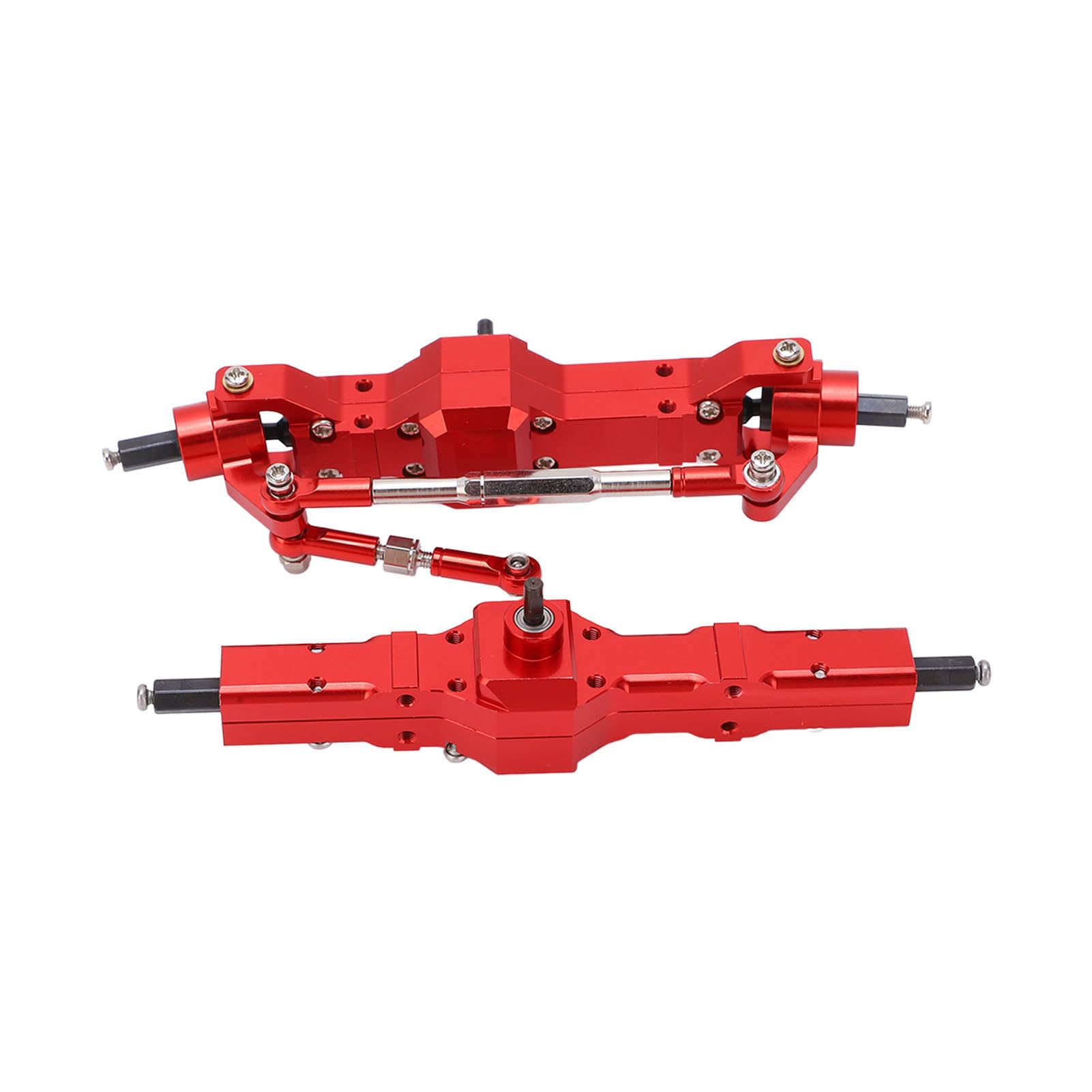 Zestaw przedniej tylnej osi napędowej RC Ze stopu aluminium Wytrzymała oś samochodu zdalnie sterowanego dla WPL C14 C24 C34 C44 B14 B24 1/16 RC Pojazd Czerwony Lekkie części do