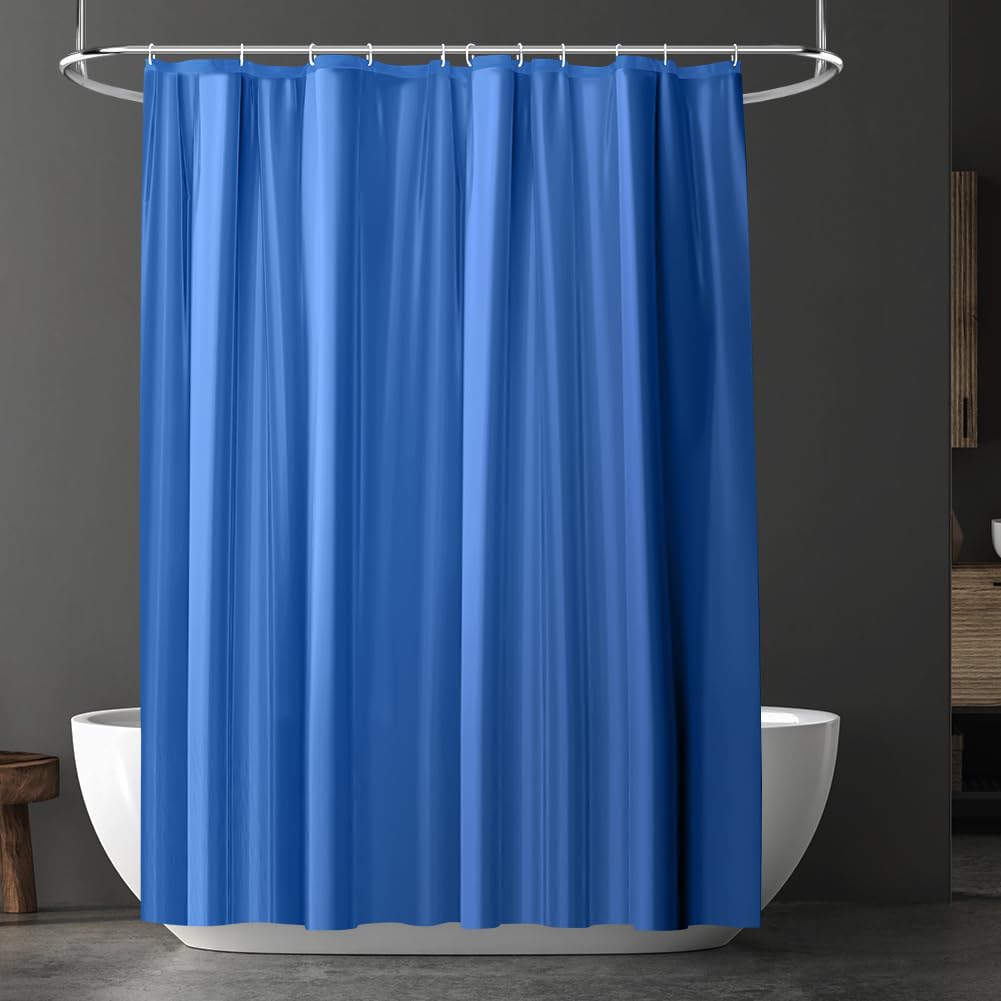 URAQT Duschvorhang, Anti-schimmel Wasserdicht Schnelltrocknend Duschvorhänge, Waschbar PEVA Shower Curtains 180x180 cm mit 12 Duschvorhangringen, Badewanne Shower Curtain Metall Knopfloch (Schwarz)