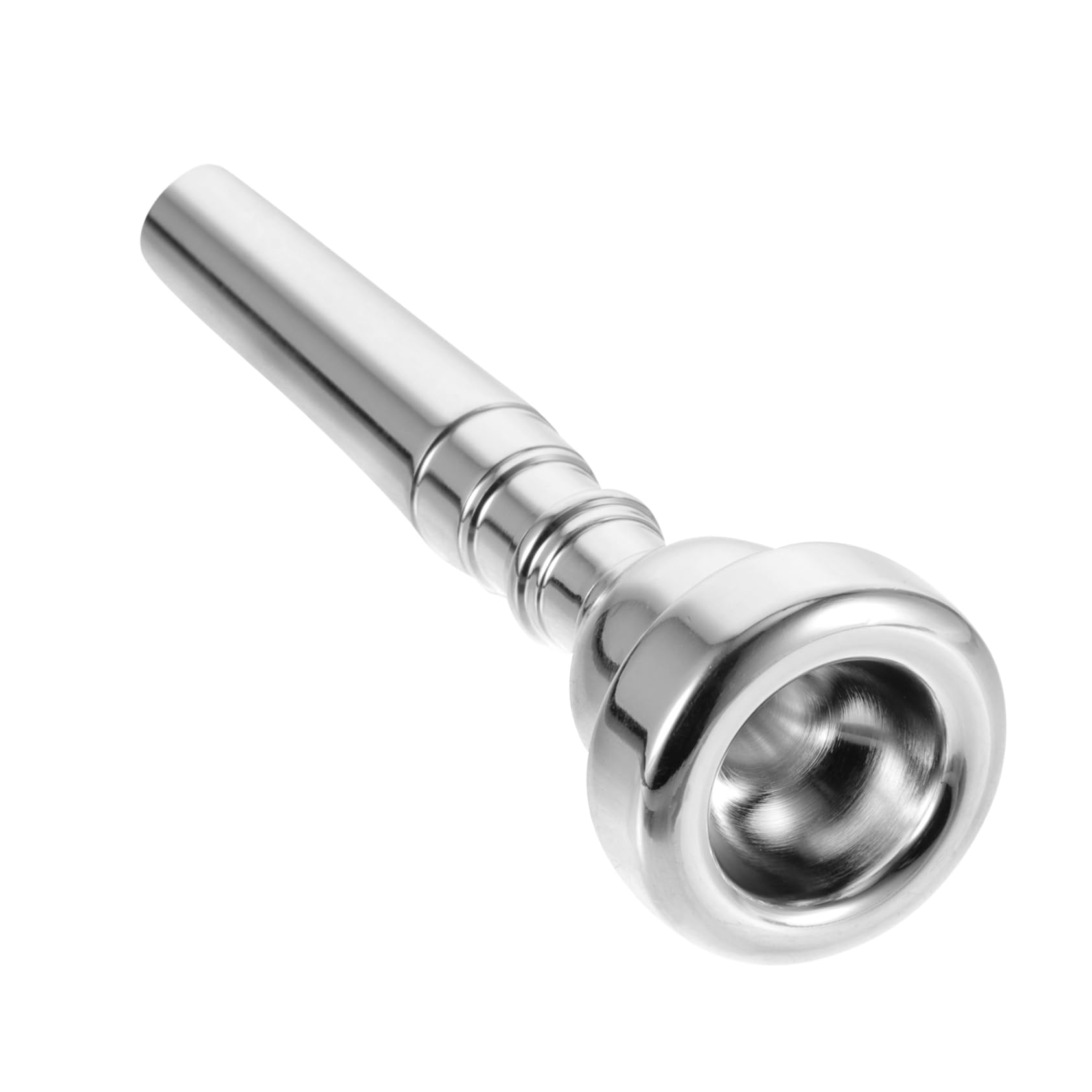 Vaguelly Trumpet Mouthpiece Silver Plated Heavy Duty for Beginners Professional Trumpet Replacement