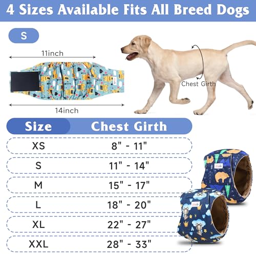 Grecle Pacote com 5 Fraldas para Cães Machos, Faixas de Barriga Premium para Cães Machos, Envoltório