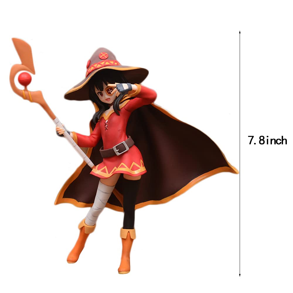 Figura De Acción Megumin De Konosuba – 12.5 Cm De PVC, Estatua Anime Para Decorar Escritorio U Ordenador, Regalo Perfecto Para Fans Y Coleccionistas