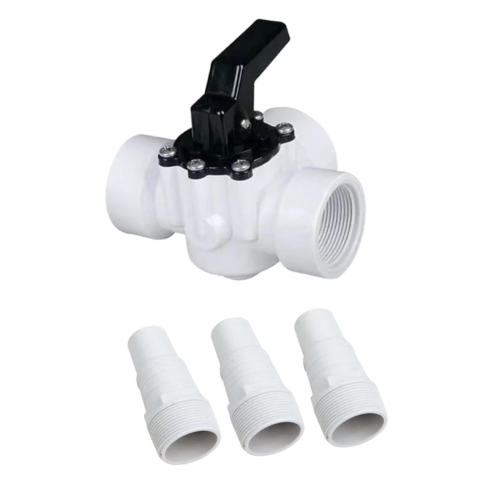 Valvola di Scarico a 3 Vie Durevole, progettata per Piscine Lisce, valvola deviatrice a 3 Vie, deviatrice per Piscina, Filettatura Femmina da 1 1/2