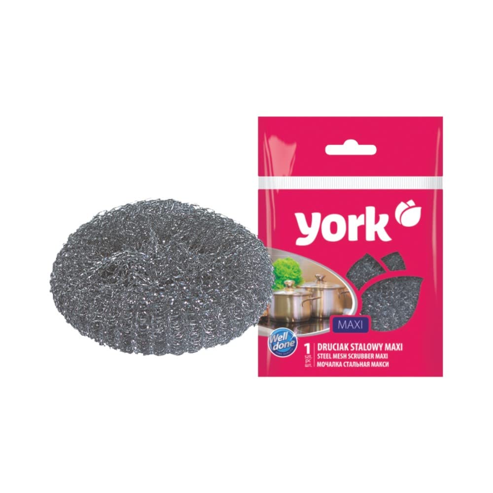 YORK Stainless Steel Multipurpose Scrubber - for Cleaning Kitchen Dishes, Pots & Pans, Maxi Size, Pack of 2 Pieces [003020] (B0813S8WK9) Amazon Price History, Amazon Price Tracker