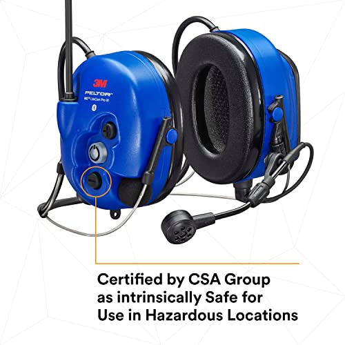 Image of 3M PELTOR WS LiteCom PRO III Headset, Intrinsically Safe, Neckband, Professional Grade Durability, Wireless Two-Way Communication Radio, Bluetooth, Boom Microphone, Royal Blue, MT73H7B4D10N-50
