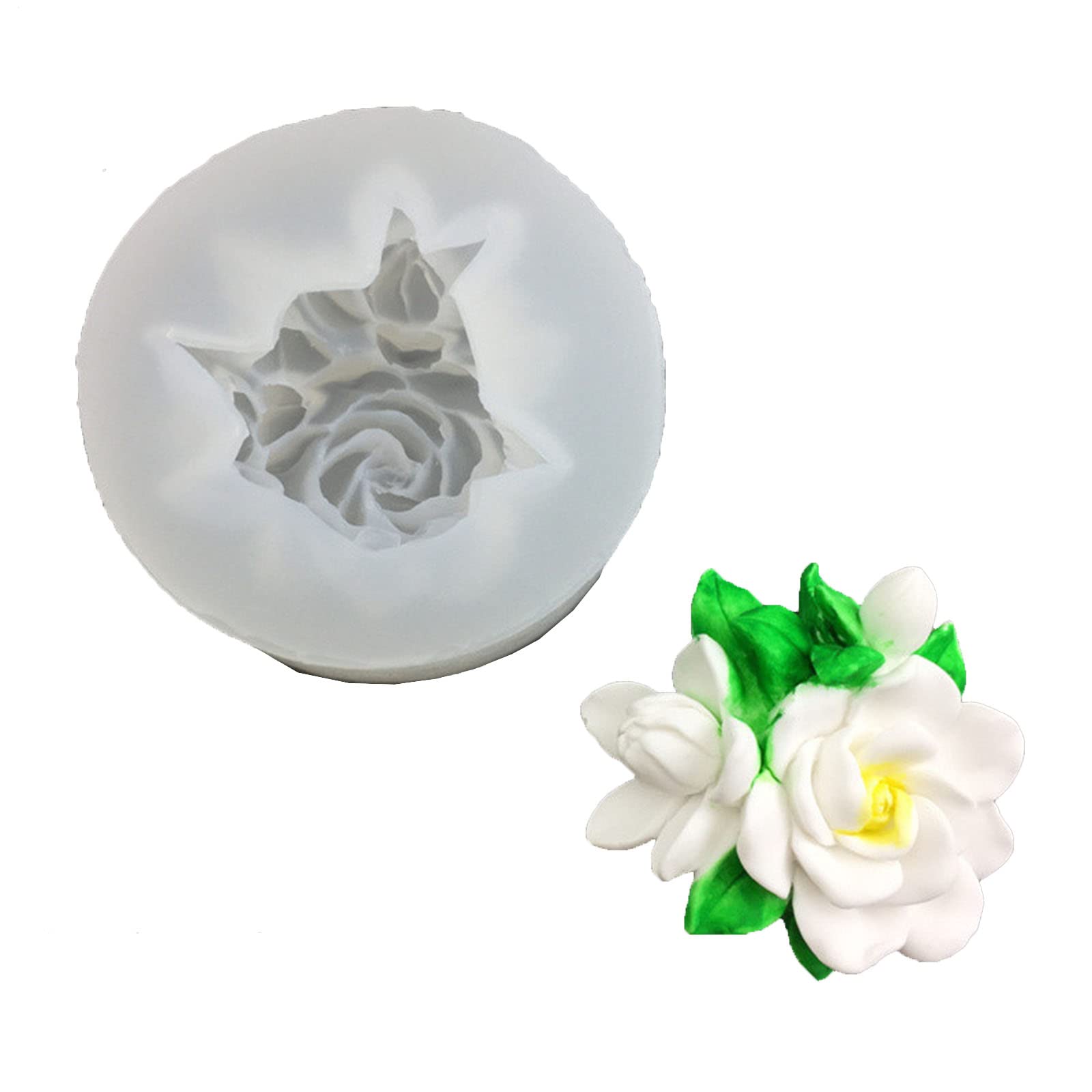 Gardenias Jasmine Fondant Mold Biscuits Cartoon Press Baking Birthday Cookie Tools Cake Decorating Tools Molds for Silicone for Decorations Decorating Pastry Shapes for Epoxy Resin Cakes Resin