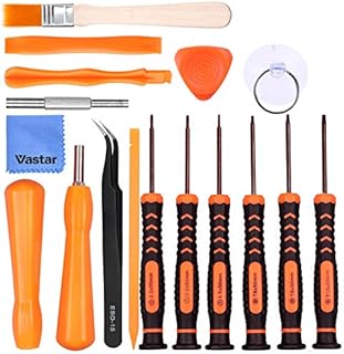 Vastar Schraubendreher für Nintendo Werkzeug Set 16 Stück für Nintendo New 3DS und Wii/NES/SNES/NDS/NDSL/XL 2DS/ GBA/Gamecube Reparatur Werkzeuge Set (Orange)