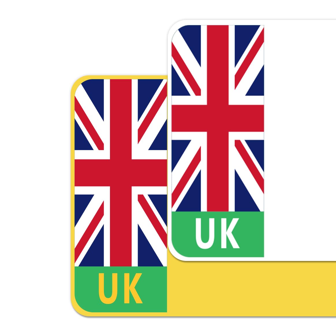 The Saltire Flag Car Number Plate Decorative Vinyl Stickers – Premium Bubble-Free Adhesive Decals – SCO Set of 2 (F&R) – Weatherproof, Easy Application – Made in UK (SCO, Neutral) — view 12