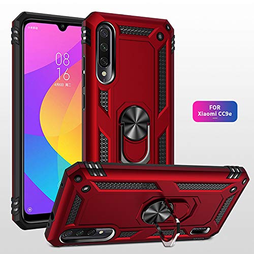BestST Case for Xiaomi Mi A3/ Mi CC9E, Tough Armor Shell with Reinforced Kickstand, Heavy Duty Protection, Air Cushion Technology, Red - Image 3