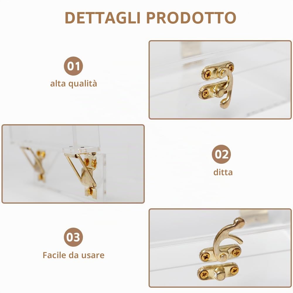 2 pezzi Cassetta Porta Contanti in Acrilico Trasparente Scatola | Riporre Contanti Vassoio Monoriga per Valuta Organizzatore di Denaro Trasparente per Gioielli e Banconote (16,8*9,5*5,5 cm)