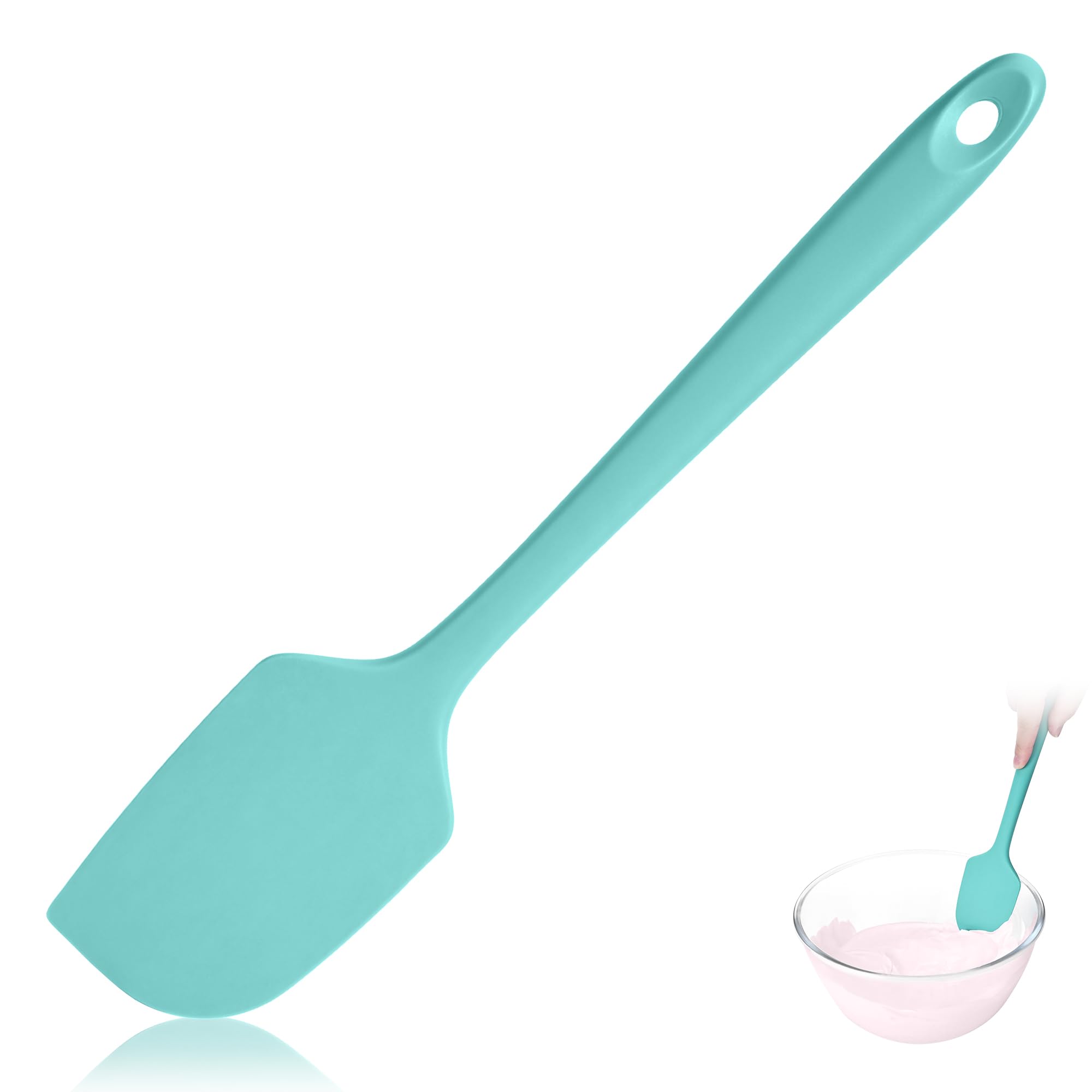 Lilybeam 600ºF Heat Resistant Large Silicone Spatula for Baking, Cerulean